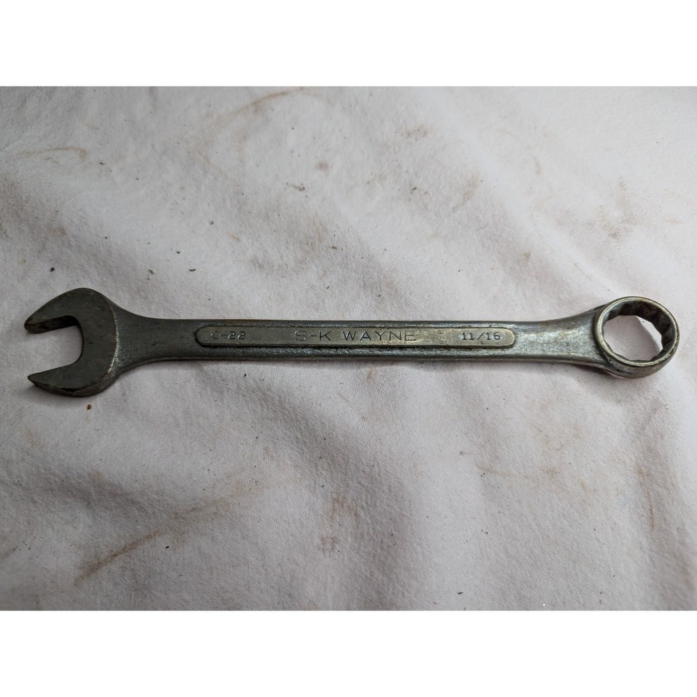 S-K Wayne C-22‎ combination wrench 11/16 Forged Alloy USA